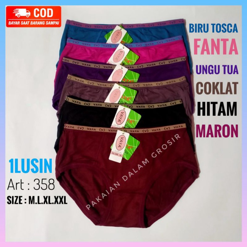 KODE V12X 1Lusin Celana dalam vaya Art 358  Celana Dalam Vaya 1 Lusin