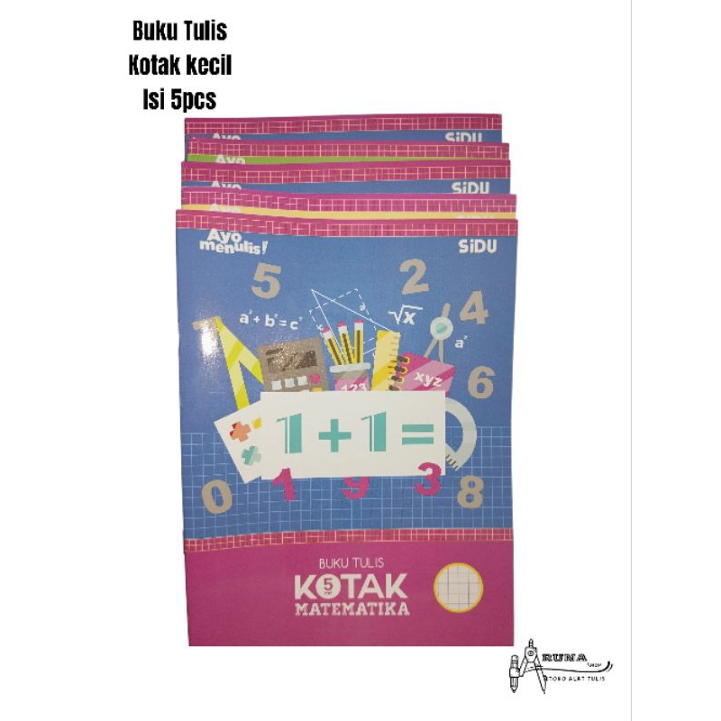 

BUKU TULIS ANAK SEKOLAH KOTAK KECIL ISI 5 PCS GROSIR MURAH