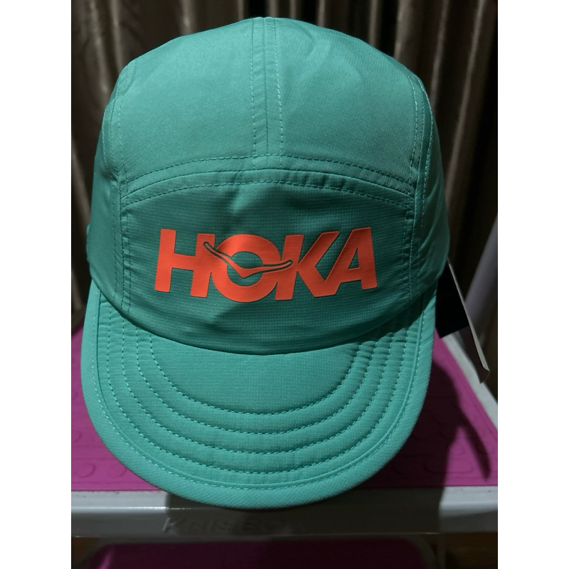 Topi Lari/Trail Running Cap HOKA-U Packable Hat-Tiffany Blue-kondisi BARU/NEW-100%ORIGINAL