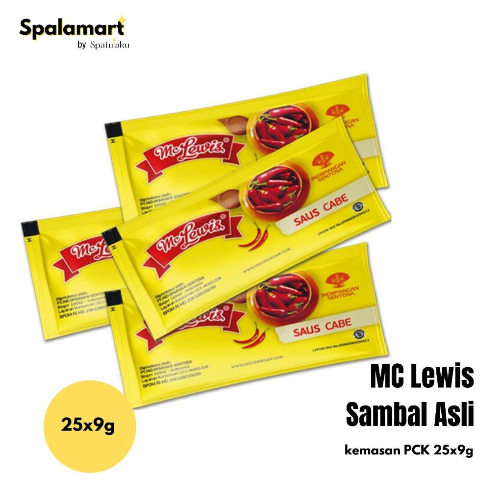 

Mc Lewis Sambal Asli kemasan pack 25x8gr