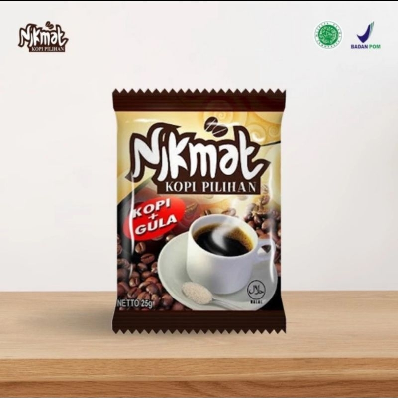 

Kopi NIKMAT 25g Kopi+Gula Khas Bogor (isi 20sachet)