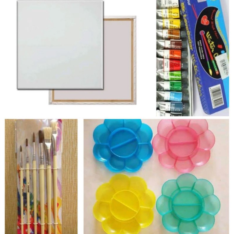 

KODE I95Y paket kanvas lukis 3x4 kanvascat airkuaspalet