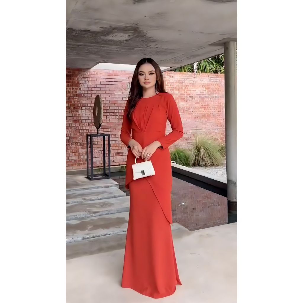 LAVINA - GAMIS DRESS MERMAID MODEL MELAYU NGEPRESS BODY ELEGAN BRIDESMAID BAHAN CERUTY BABYDOLL SLET
