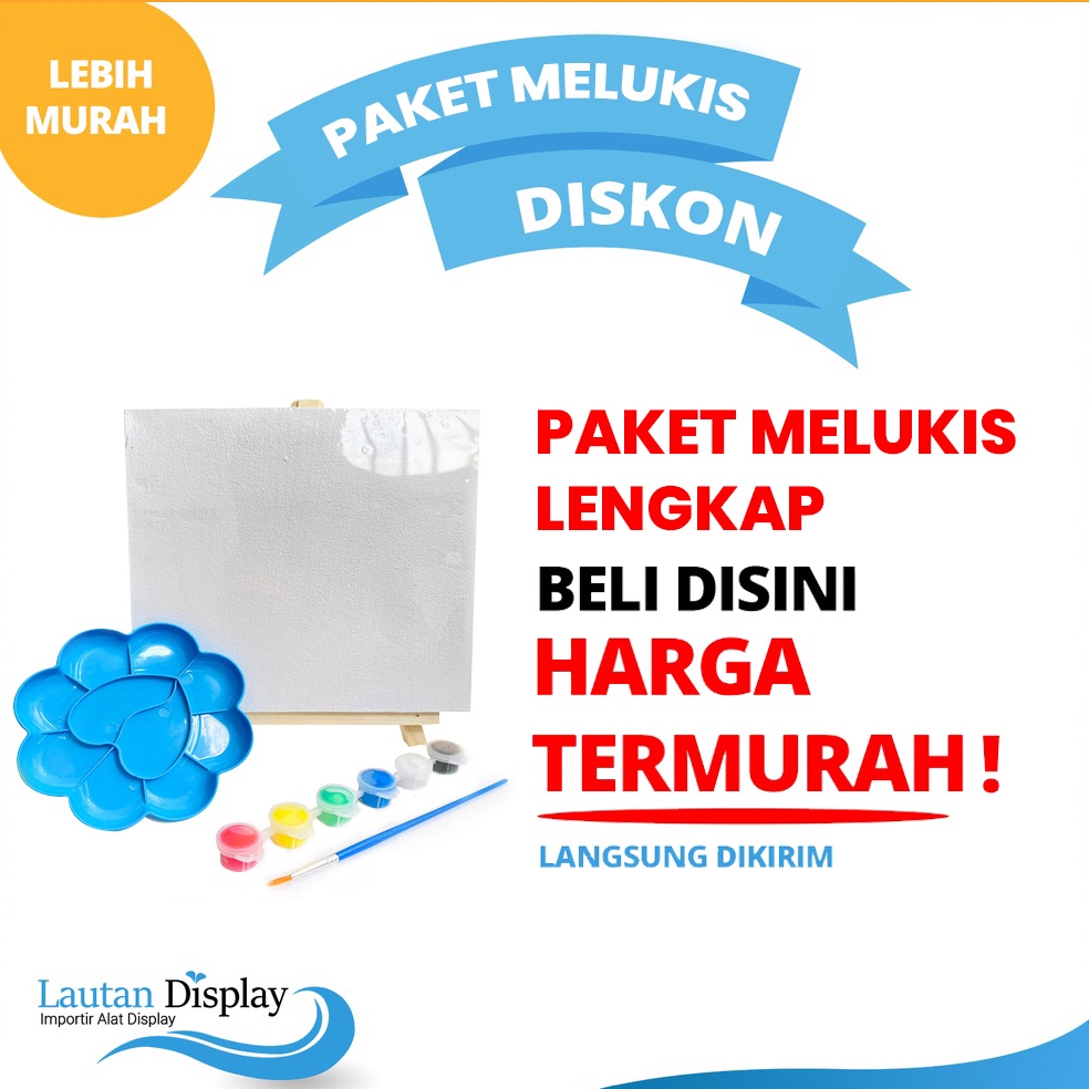 Super Jualan Alat Lukis Lengkap 1 Paket Alat Melukis Anak Cat Lukis Kanvas Kuas Palet Paket Lukis An