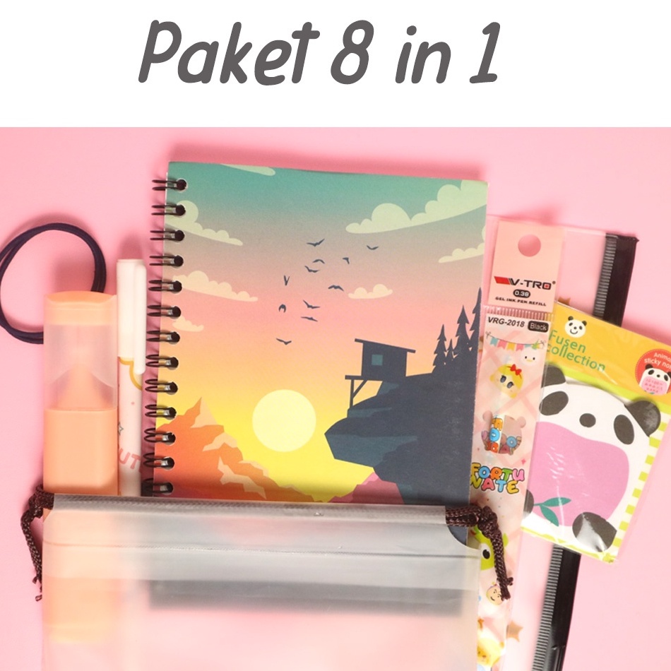 

Kejutan Terbesar PAKET ALAT TULIS 8IN1 STATIONERY SET ALAT TULIS SET