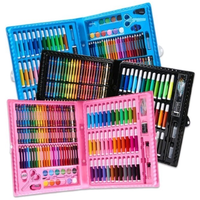 

Garansi Belanja crayon set 15pcs anak cat air mewarnai anak set gambar anak mengganbar anak pensil warna set