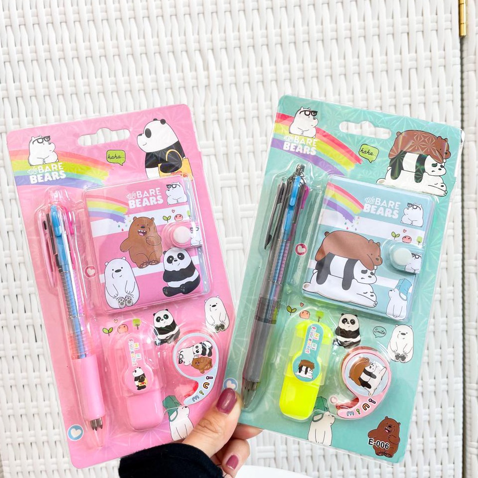 

Paket Populer SET ALAT TULIS MINI WE BARE BEAR ISI 4 BUKU KECIL PULPEN HIGHLIGHTER MINI SOLATIP PAKET MURAH KADO UNIK SOUVENIR