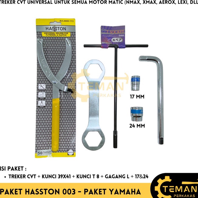 Produk Trending  PAKET YAMAHA Treker CVT HASSTON  KUNCI 39X41  KUNCI T8  GAGANG L  SOK 17 24 MM  Tre