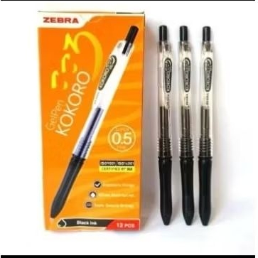 

Pen Zebra Kokoro Gel 0,5mm Black Isi 12