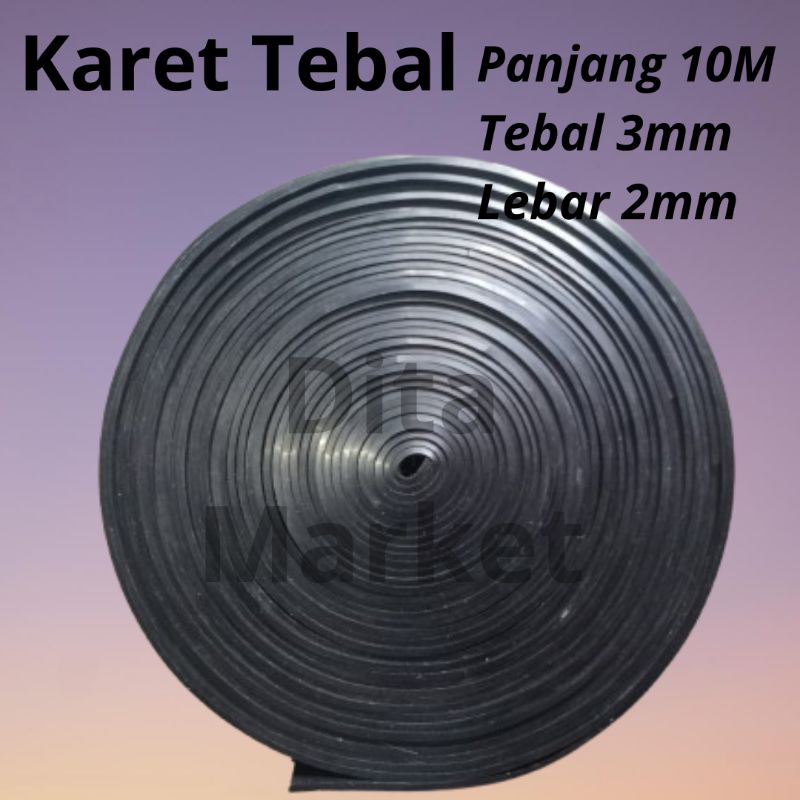 

TALI KARET TEBAL Panjang 10 Meter Tebal 3mm / Tali Karet Elastis