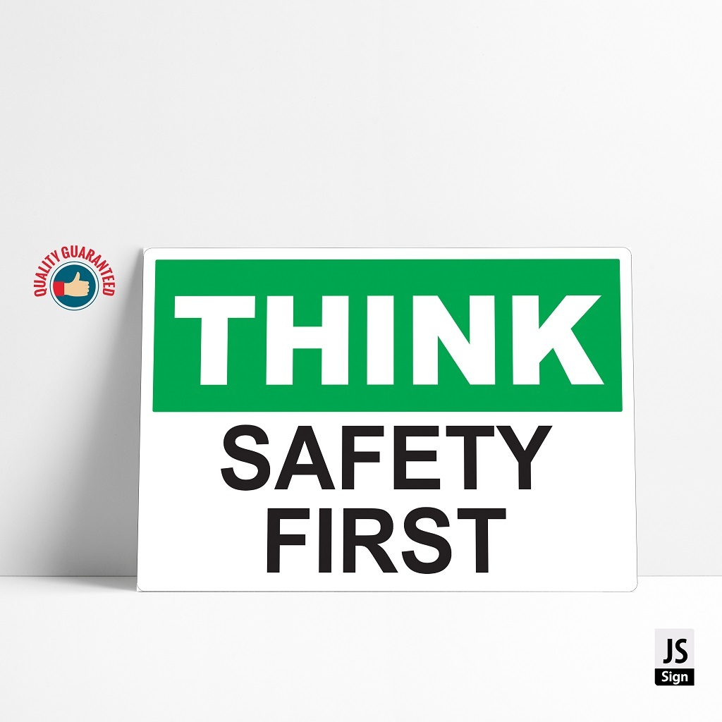 SAFETYSIGN K3 - THINK SAFETY FIRST + PLAT 2mm