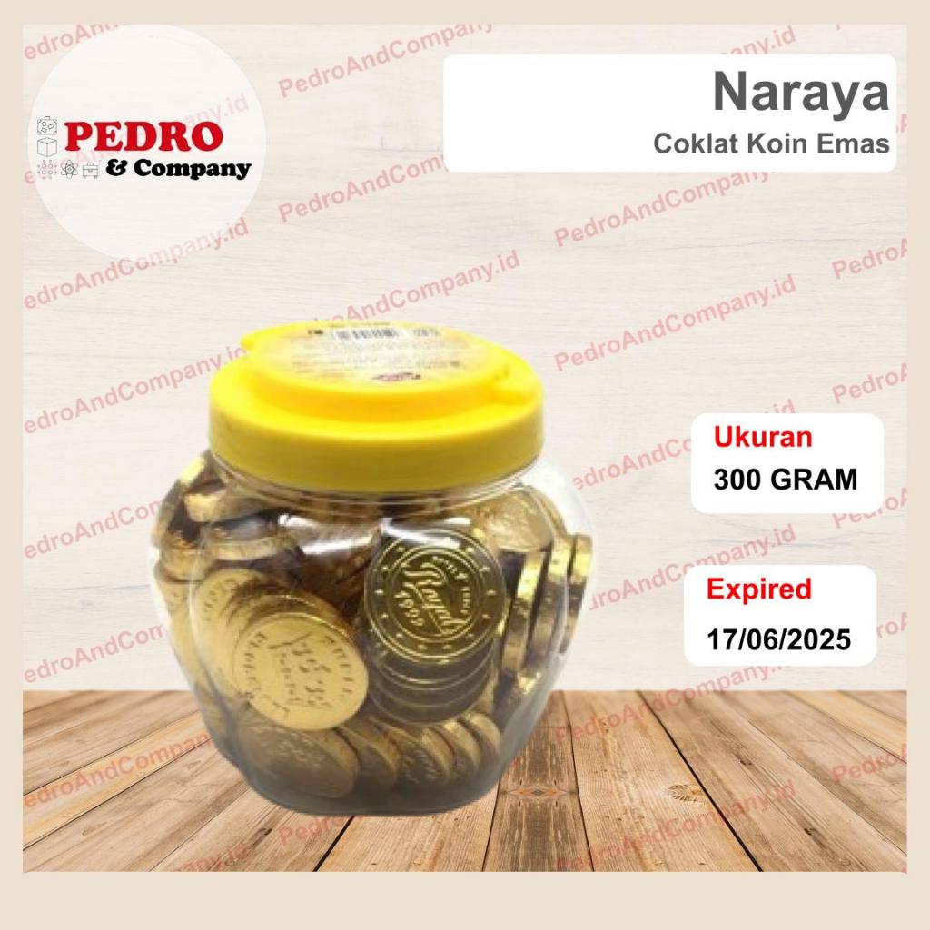 

Naraya Coklat koin emas 300 gram compound cokelat chocolate gold coin