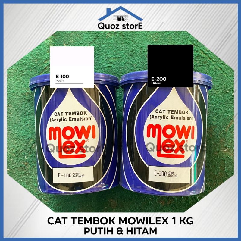 Cat Tembok Interior MOWILEX warna putih/hitam 1L