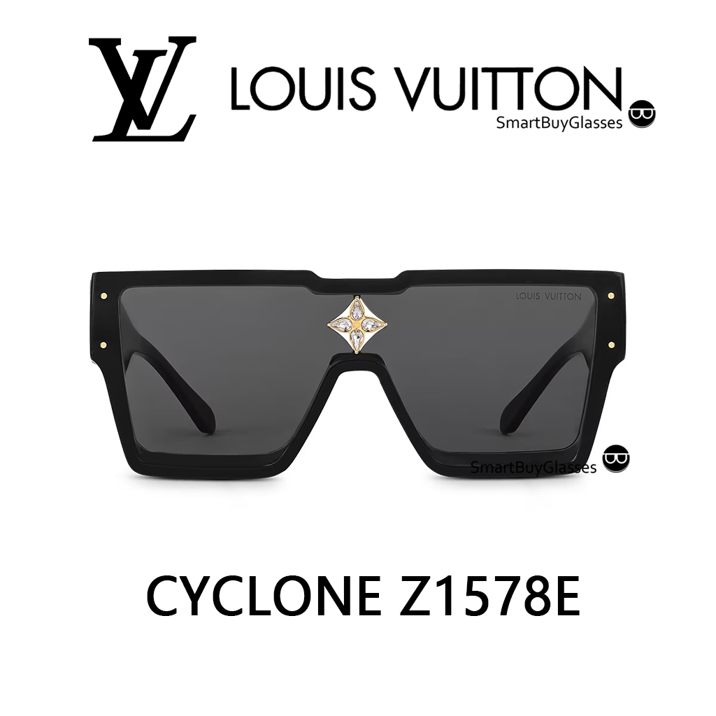 NEW 100% Original Kacamata hitam LV Cyclone Sunglasses Black pria wanita Ori LOUIS VUITTON Z1578E