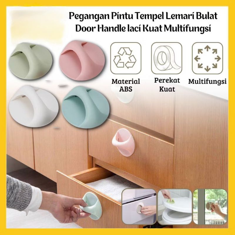 [COD] PEGANGAN PINTU TEMPEL / PEGANGAN LEMARI TEMPEL / PEGANGAN TEMPEL SERBAGUNA BULAT