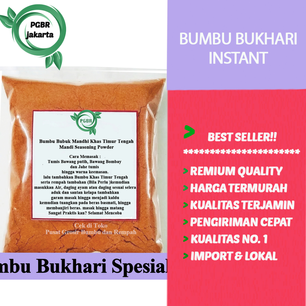 

BUMBU BUKHARI KHAS ARAB INSTANT SACHET / BUMBU BUKHARI UNTUK TAKARAN 1 LITER BERAS / BUKHARI INSTANT KHAS ARAB