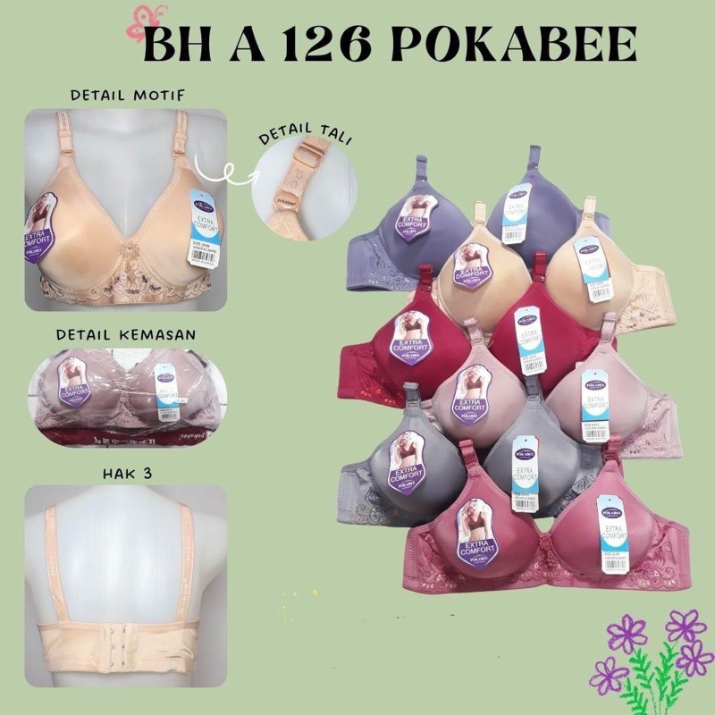 Adinda~bh bra pokabee jumbo murah/bra big size /bh jumbo tanpa kawat /bh bra big size murah size 42 