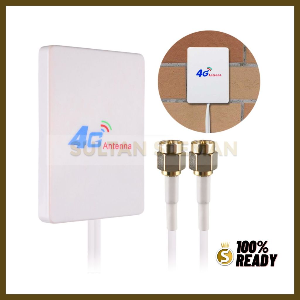 Antena Eksternal 4G LTE 28dBi SMA Connector Kabel 2m - putih /Antena Eksternal Huawei Bolt ZTE