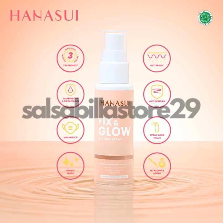 HANASUI Fix & Glow Setting Spray / Setting Spray Hanasui / Hanasui Original