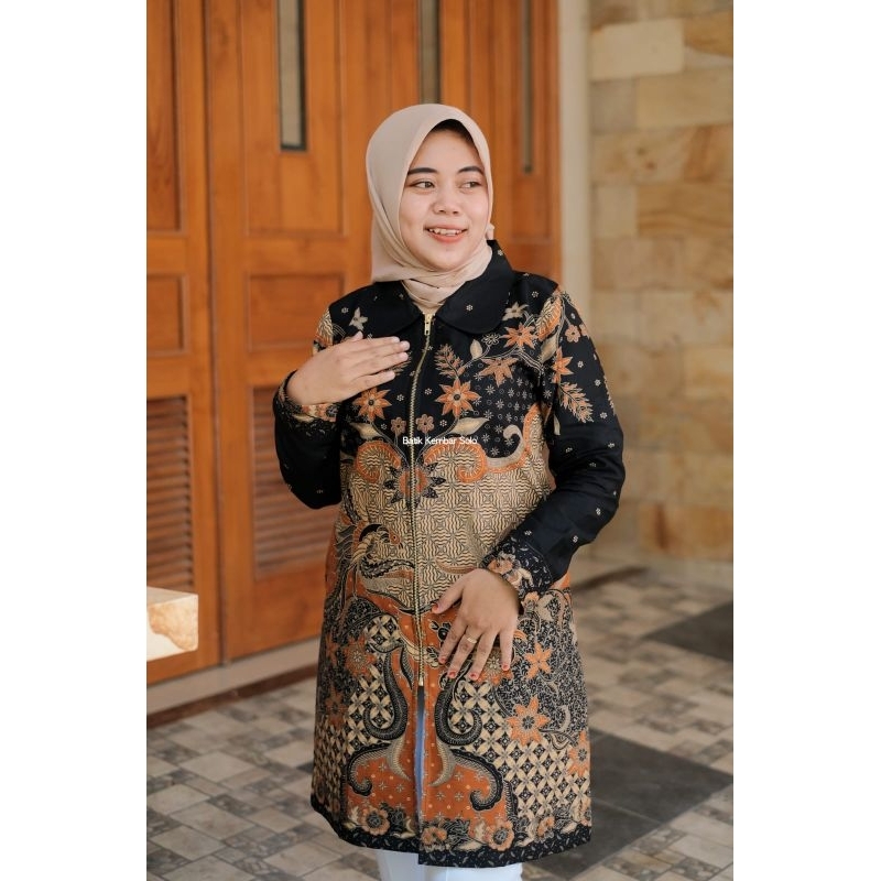 Tunik Zahra Kain Katun Lengan Panjang Lapisan Tricot