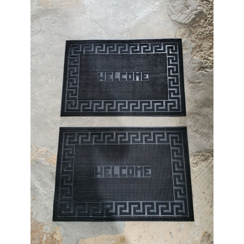 Keset Karet Welcome Anti Slip Karpet Alas Kaki Pintu Kamar Mandi Lantai Licin Tebal