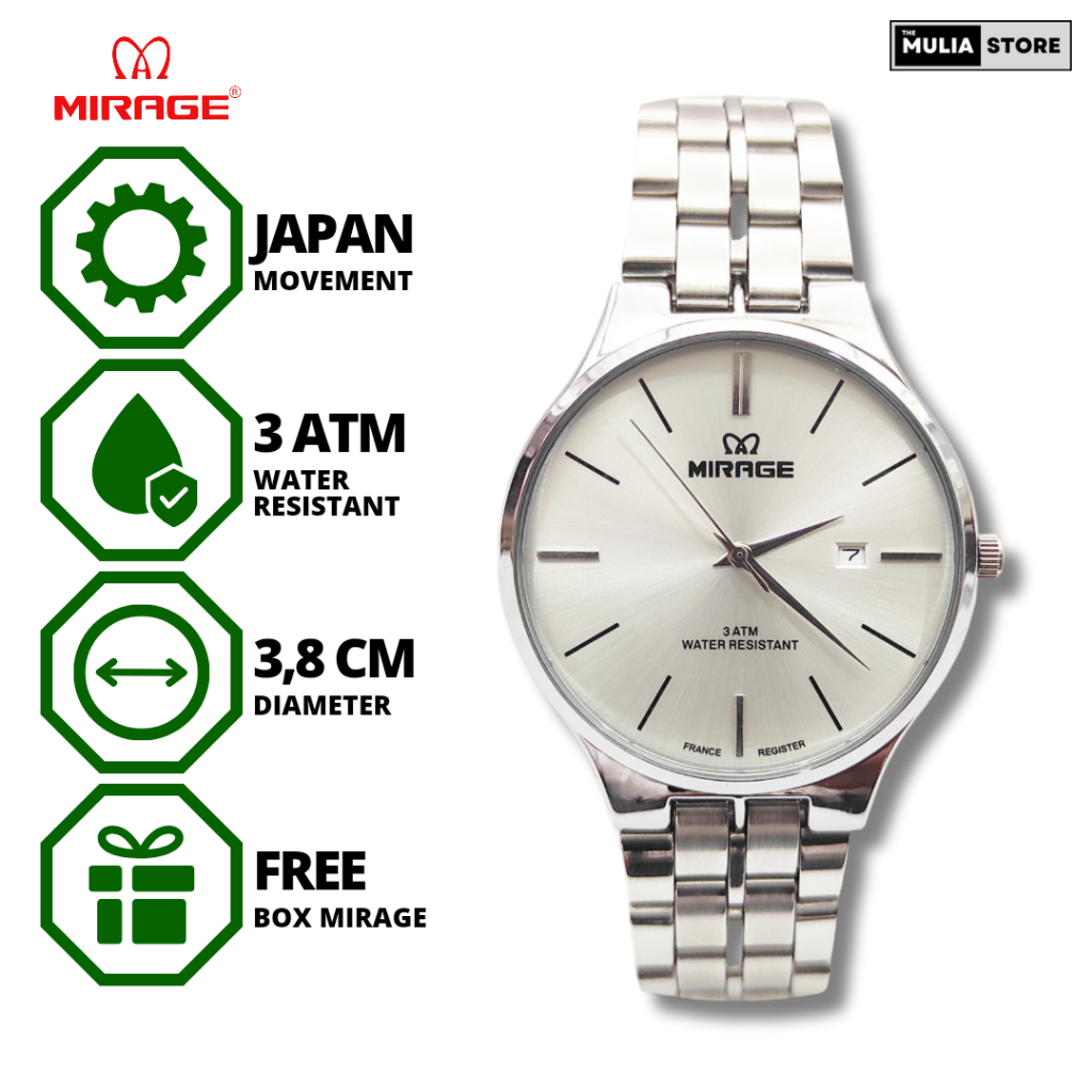 Jam Tangan Pria Mirage Original 18602 M Analog