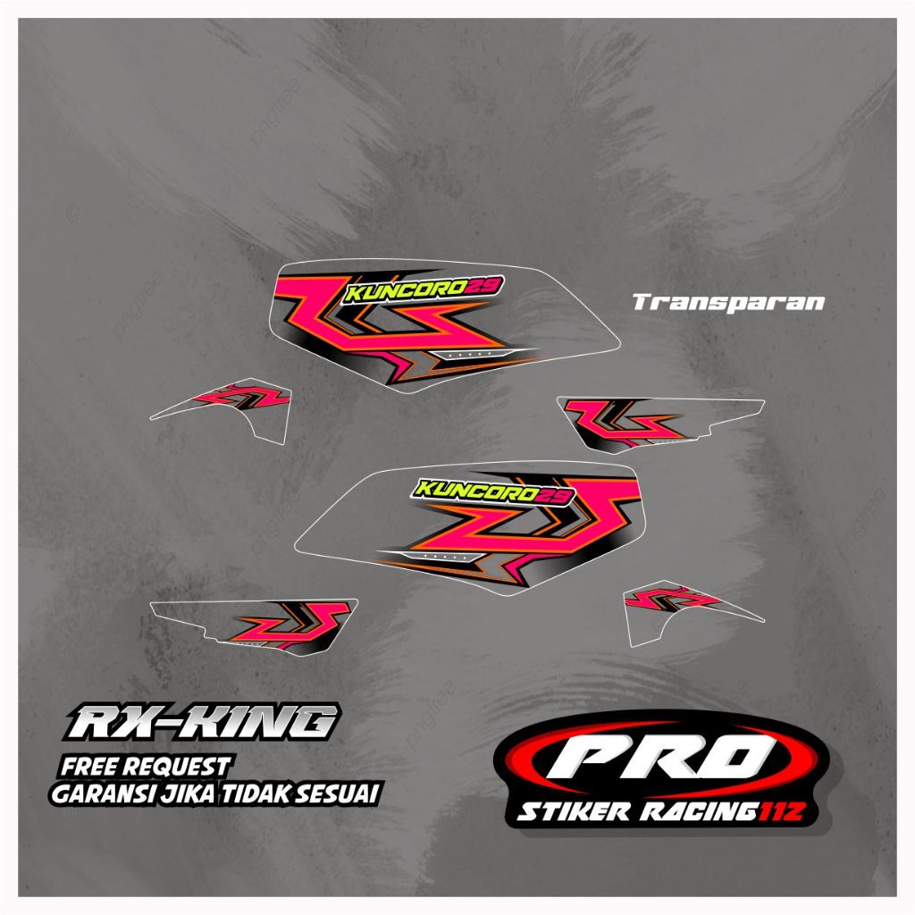 Striping Stiker Transparan UV Rx King Stiker Yamaha Rx king Stiker King