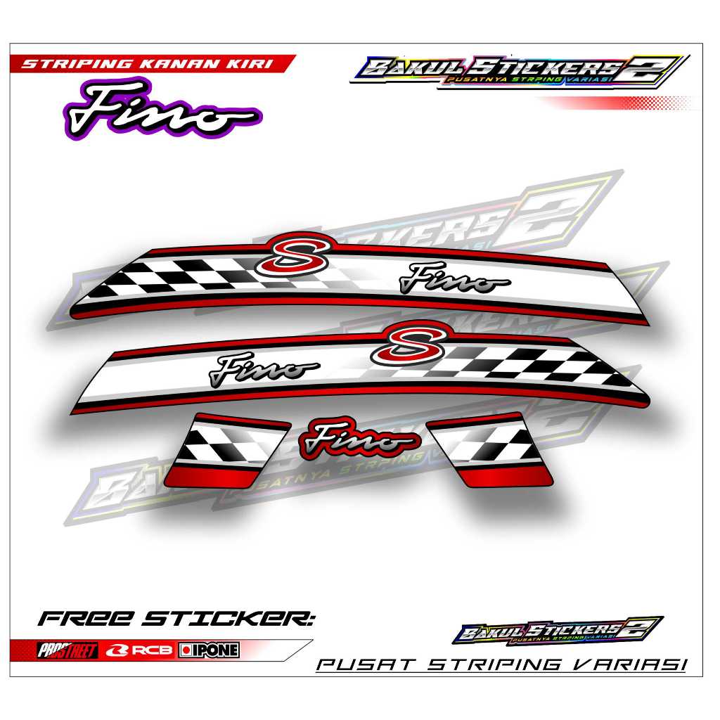 STRIPING VARIASI MOTOR YAMAHA FINO / STICKER LIST VARIASI MOTOR FINO