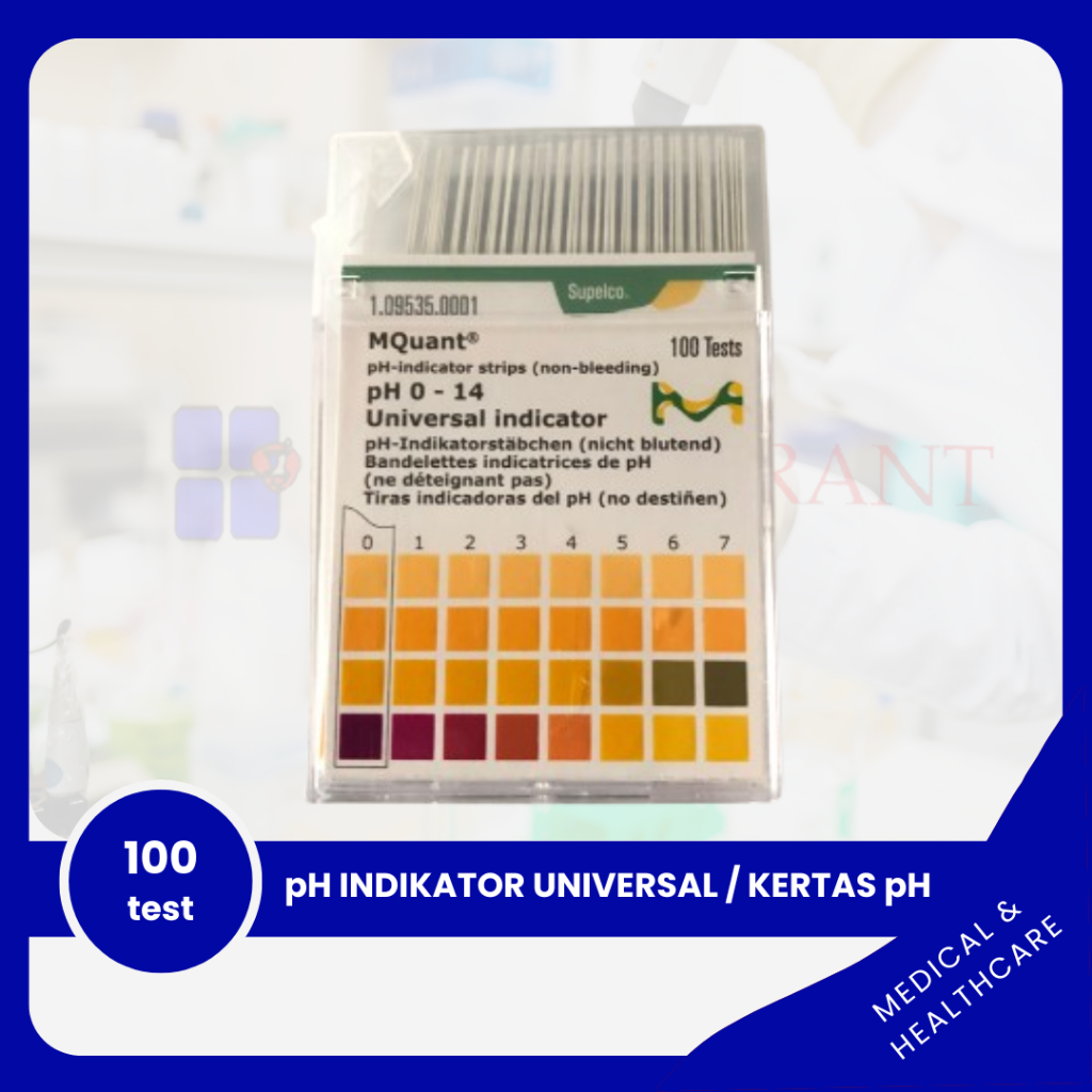 pH Indikator Universal 0-14 Merck / Universal Indicator / pH Tester Merck / pH Papper / Lakmus Teste