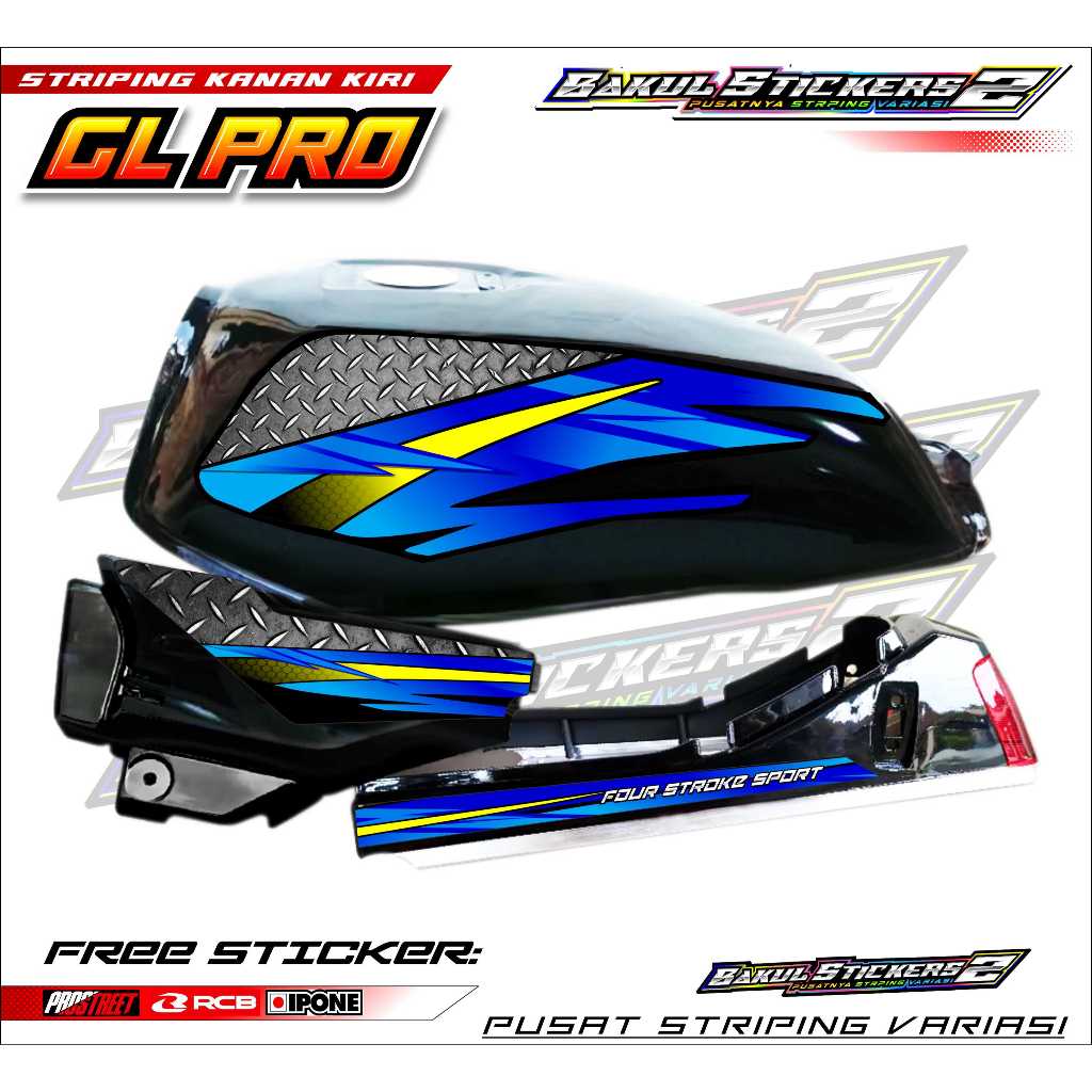 STRIPING VARIASI HONDA GL PRO - GL MAX / STICKER LIST VARIASI MOTOR GL PRO - GL MAX