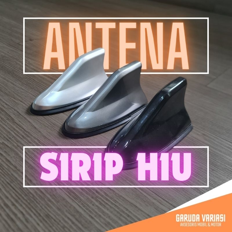 Antena Radio Mobil Sirip Hiu Hybrid Penerima FM AM Plastik ABS Hitam Putih Silver Abu