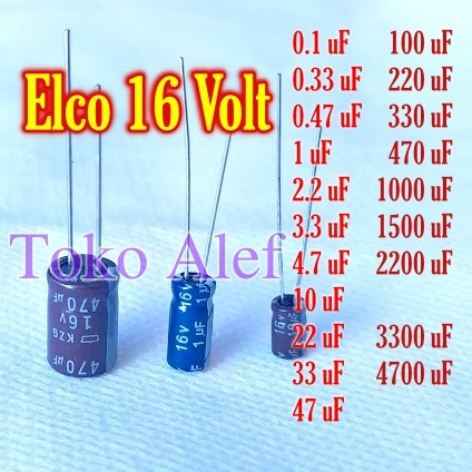5-40Pcs Elco 16 Volt 0.1 uF 0.33 uF 0.47 uF 1 uF 2.2 uF 3.3 uF 4.7 uF 10  22  33 100 220 330 470 100