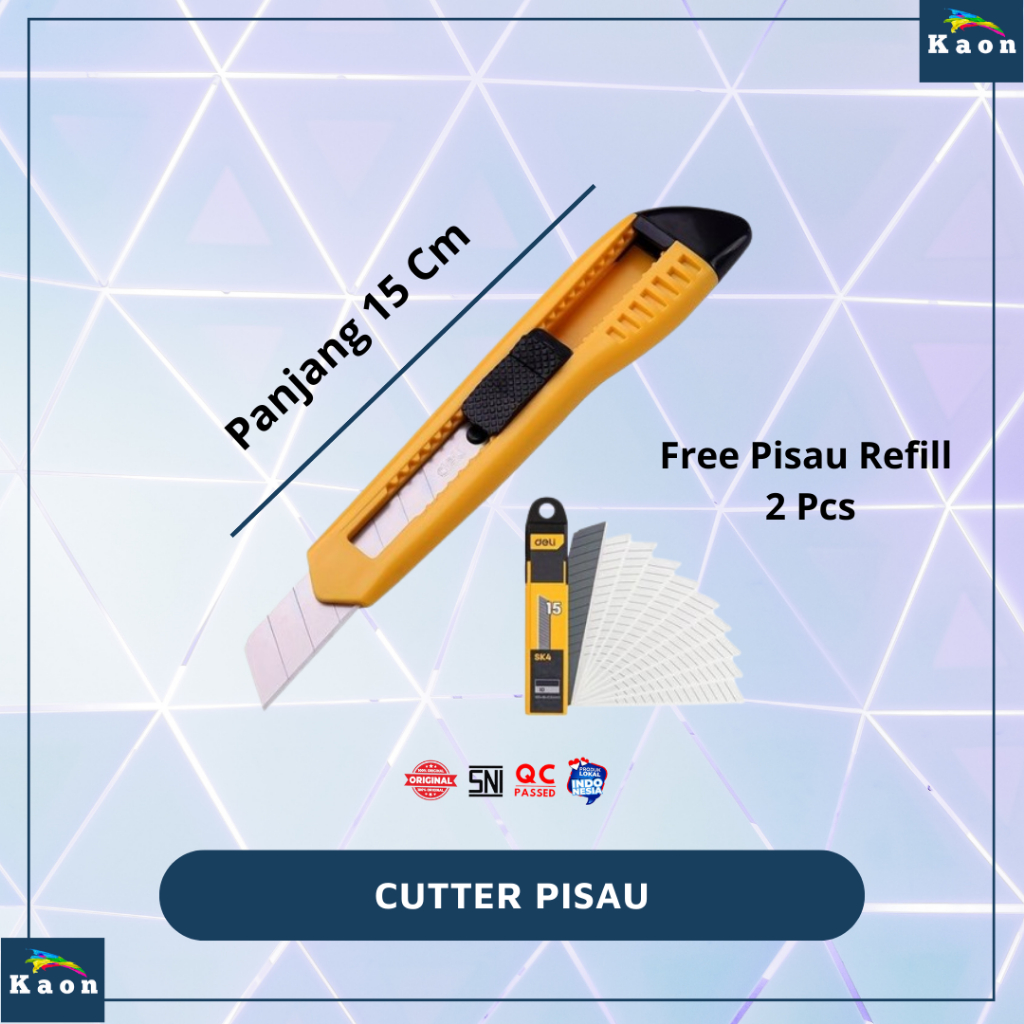 

Pisau Cutter Premium Handle Besar Free Isi Pisau 2 Pcs