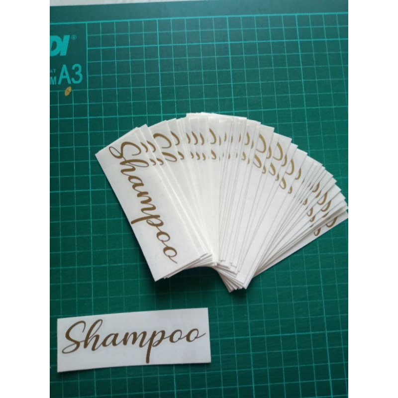 

Cutting Sticker Label Sabun Botol BESAR 500ml TINGGI 2,5cm Waterproof Stiker