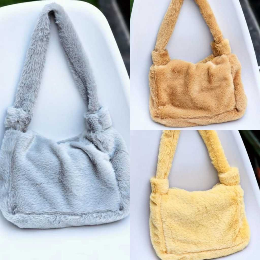 Tas Phebe Shoulder Bag Tas Bahu Bulu Wanita