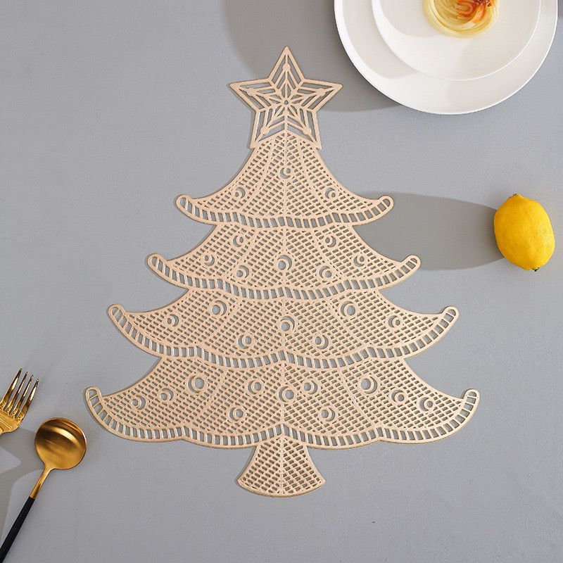 Roemahsoelthan37. Placemate Pohon Natal / Alas Piring Model Pohon Natal / Dekorasi Natal