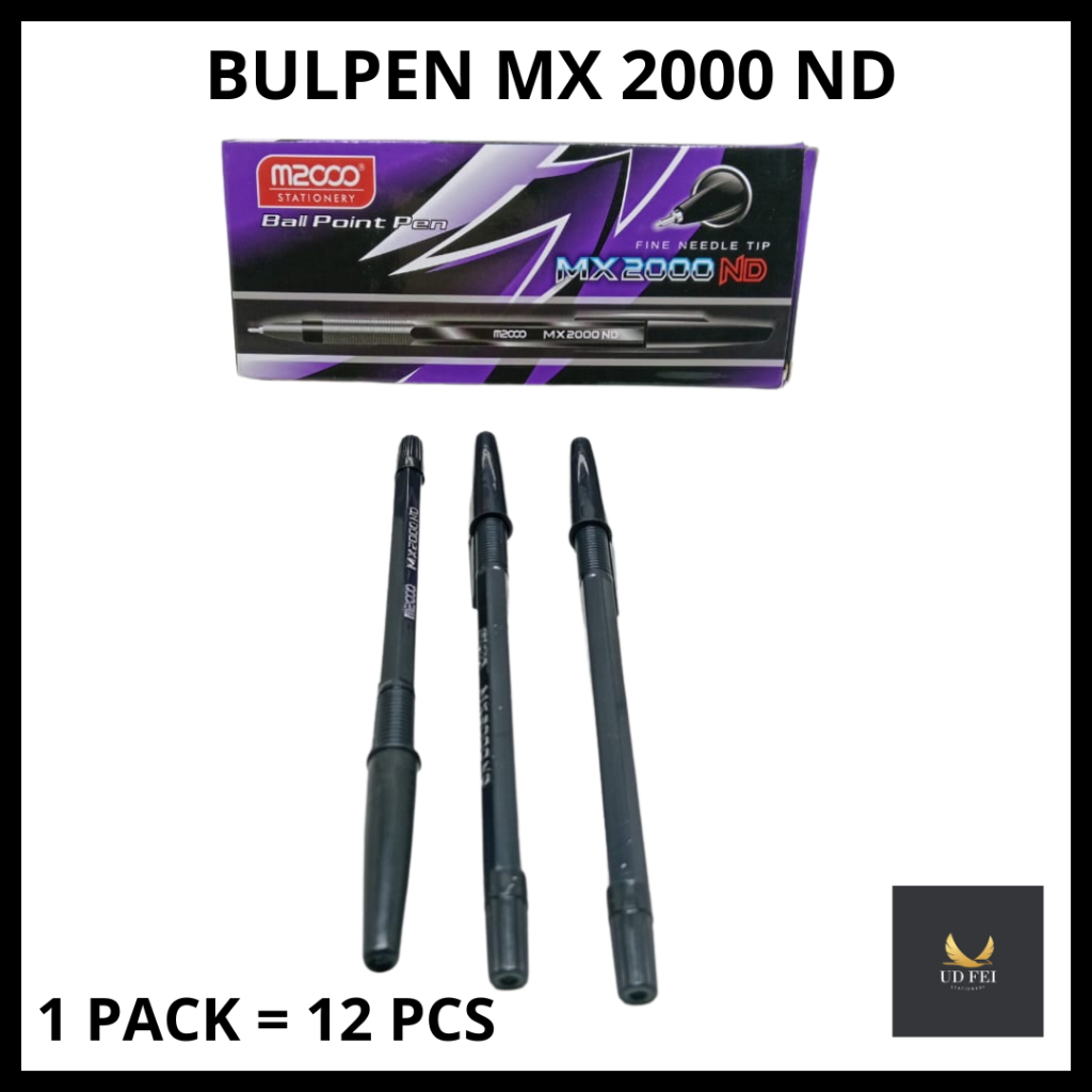 

(1 PACK = 12 PCS) Bulpen Hitam Murah/Bulpen Murah / Pen Murah / Ballpoint MX 2000 ISI 1 Lusin Murah