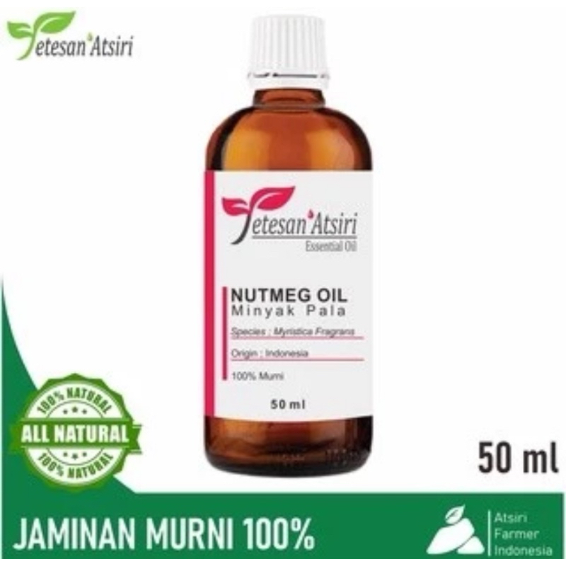 50ml minyak atsiri biji pala murni asli nutmeg pure essential oil aromatherapy therapeutic grade dif