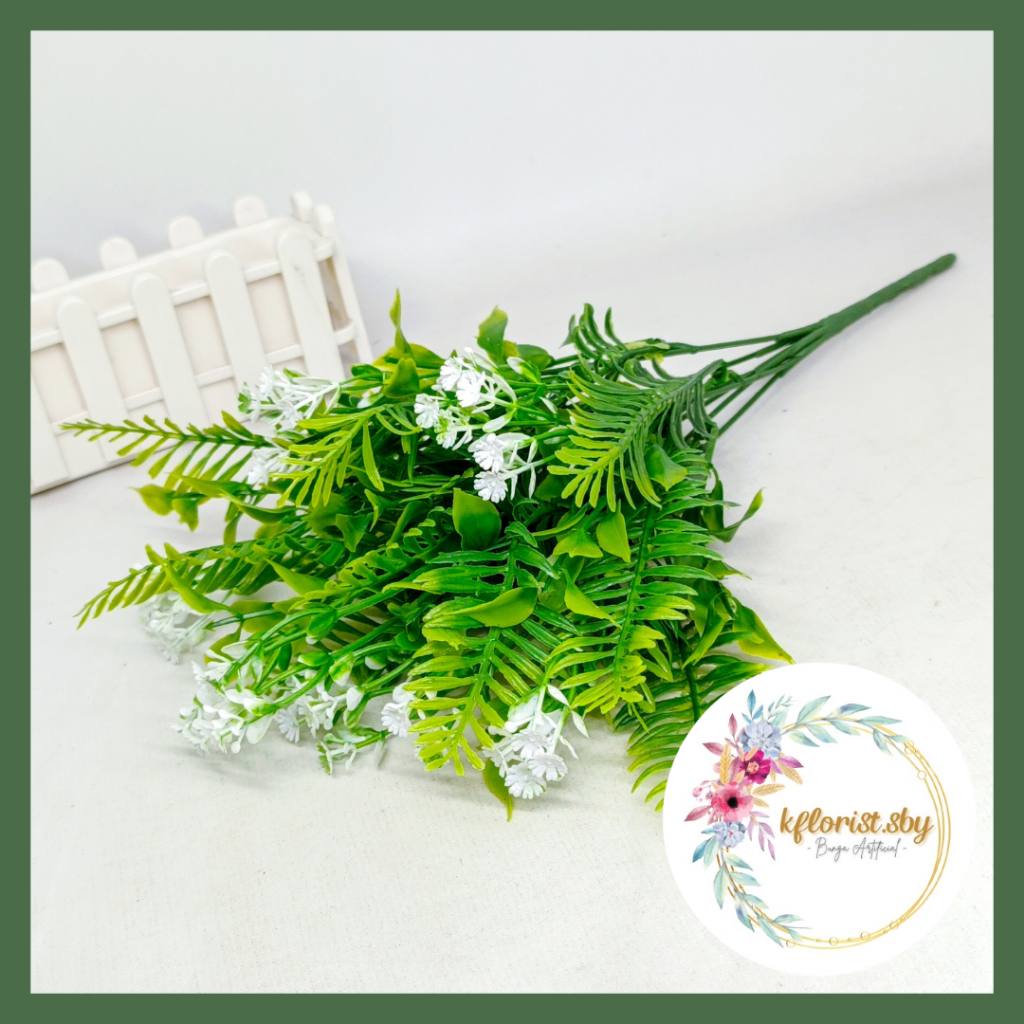 Aksesoris Rumput Sikas Cabang 7/ Bunga Buket Baby Breath Gypso Pikok Dekorasi Pelaminan wedding no