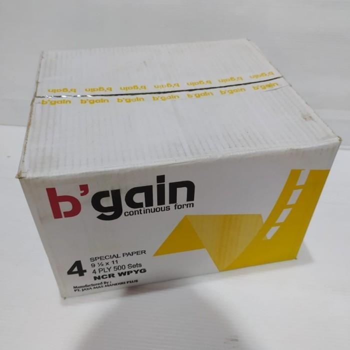 

CONTINUOUS FORM 4 PLY 9,5`X11 FULL BGAIN / Kertas Faktur Tanpa Sobek Tengah