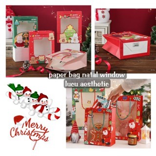 

DY PACK PAPER BAG HADIAH NATAL SEMI TRANSPARAN/ GIFT BAG CHRISTMAS PB-N07