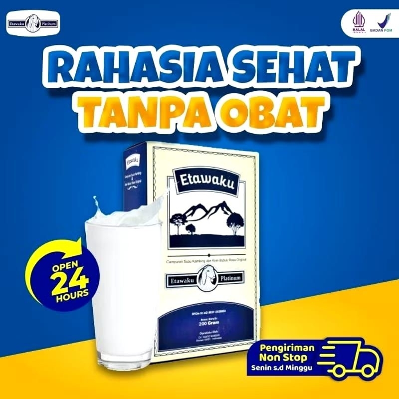 

ETAWAKU PLATINUM - Susu Kambing Etawaku untuk atasi Sesak Nafas dan Nyeri sendi