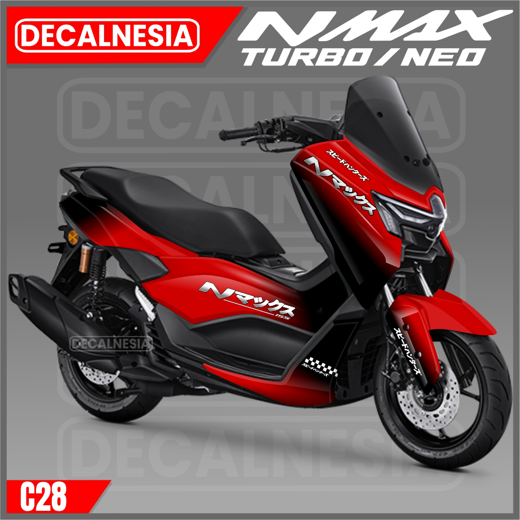 Decal Full Body Nmax Turbo Neo S 2024 Stiker Motor Variasi Sticker Simple Racing Modifikasi C28