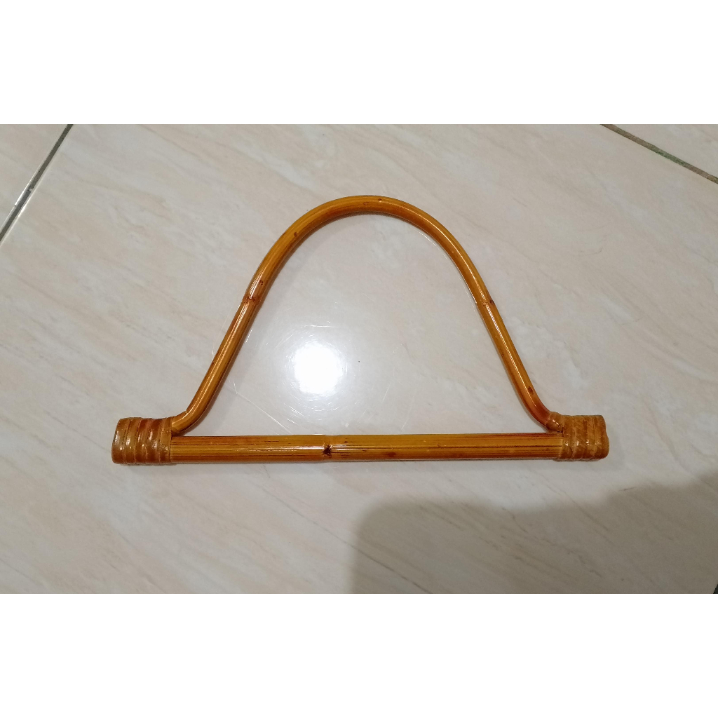 Handle rotan model busur/pegangan tas rotan