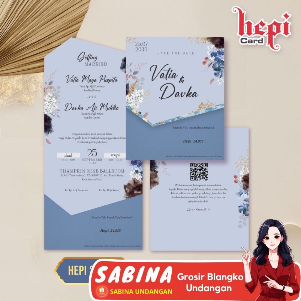 BLANGKO UNDANGAN HEPI 033 | SABINA UNDANGAN FREE KATALOG DAN FILE SETTING