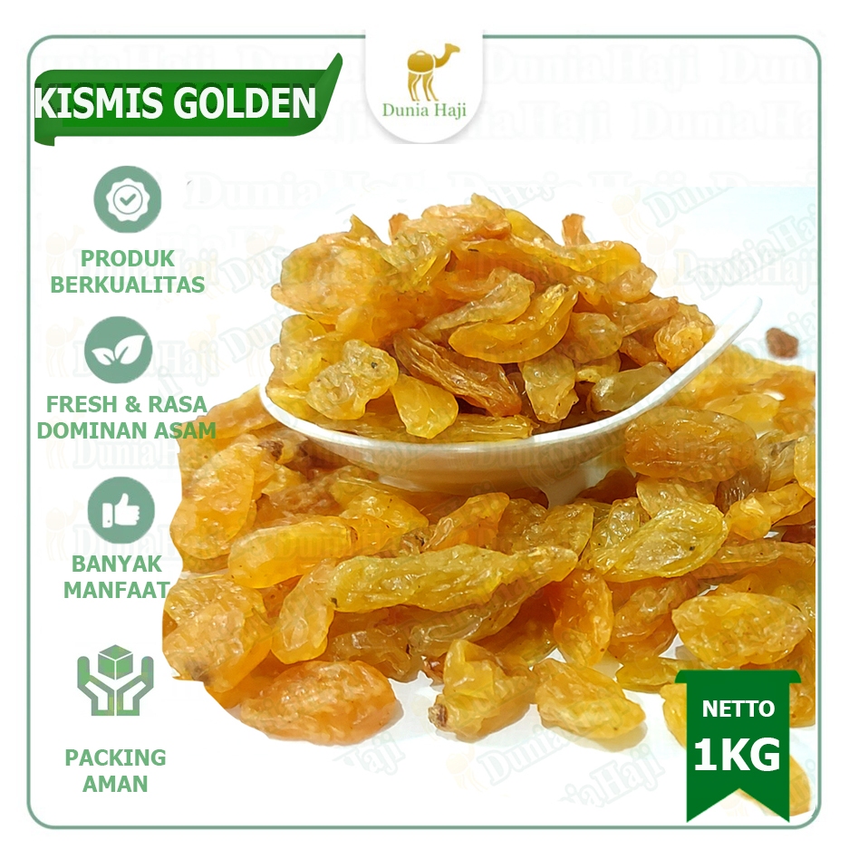 

Kismis Anggur Golden Raisin / Kismis Asam Manis Raisin Star untuk Oleh Oleh Haji dan Umroh