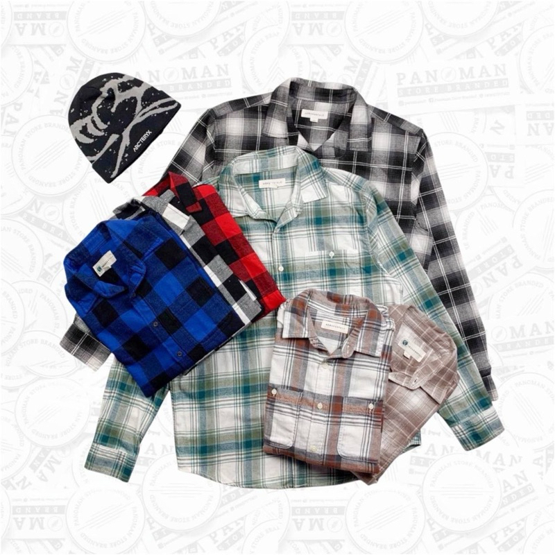 AEROPOSTALE KEMEJA FLANNEL LENGAN PANJANG PRIA WANITA