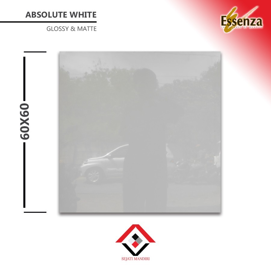 granit 60x60 putih polos - essenza absolute white