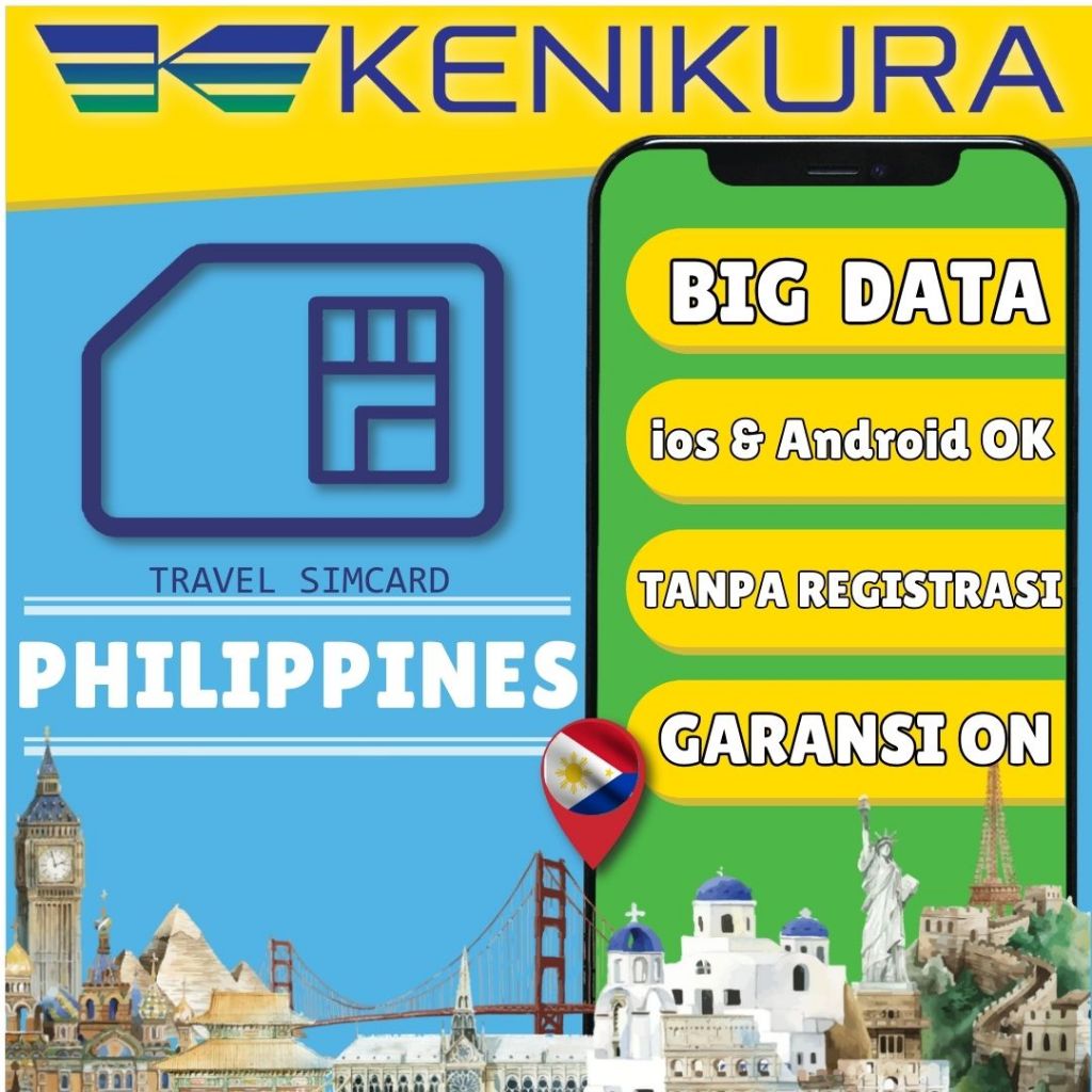 15 / 30 Days Philippines Simcard internet data Filipina kartu sim card kenikura