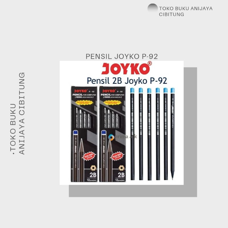 

PENSIL 2B MEREK JOYKO P-92 1PACK ISI 12PCS BERKUALITAS